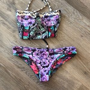 Maaji Lace Back Corset Bikini Set